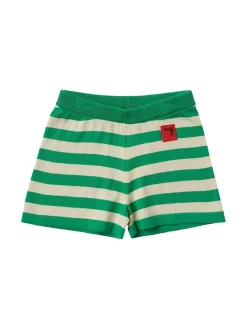 Striped cotton shorts