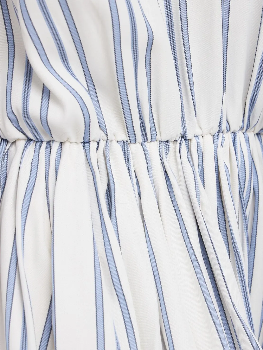 Striped crepe de chine mini dress