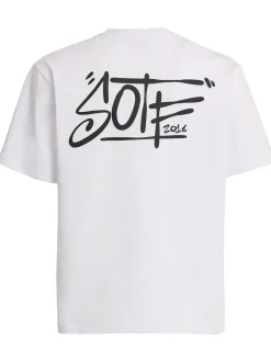 Tag printed cotton T-shirt