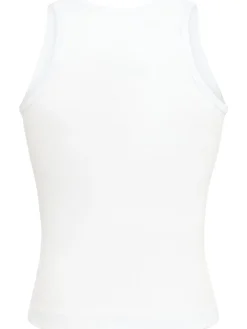 Tank top a costine con patch Angel