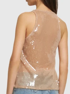 Tank top con paillettes