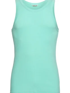 Tank top in cotone organico a costine