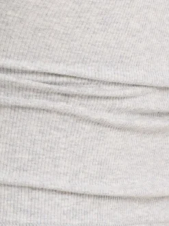 Tank top in misto cotone a costine