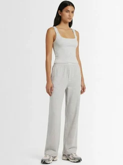 Tank top in misto cotone a costine