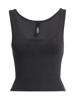 Tank top in misto cotone a costine