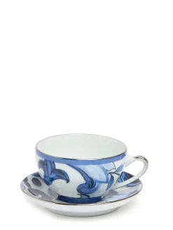 Tazza e piattino da tè Blu Mediterraneo