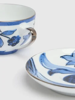 Tazza e piattino da tè Blu Mediterraneo