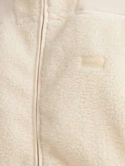 Teddy boxy zip up jacket