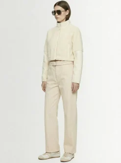 Teddy funnel neck cropped jacket