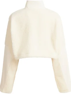 Teddy funnel neck cropped jacket