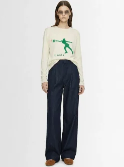 Tennis long sleeve cashmere sweater
