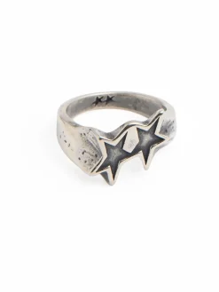 Tilted Icon silver ring