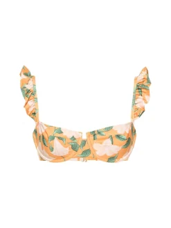 Top bikini Kiwi stampato