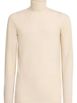 Top collo alto Level in maglia di lana