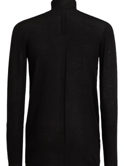 Top collo alto Level in maglia di lana