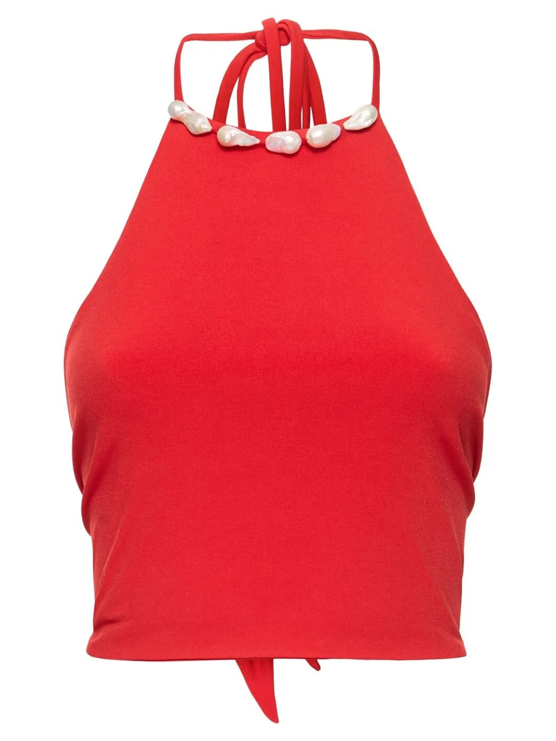 Top in jersey Orchid con perle
