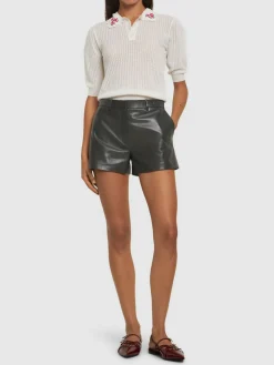 Top in maglia di lana con ricami