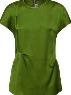 Top in raso drappeggiato