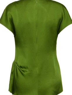 Top in raso drappeggiato