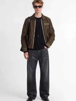 Treated nylon twill jacket