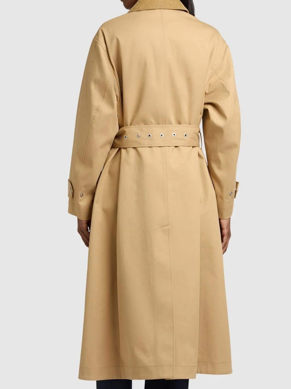 Trench in tela di cotone con cintura