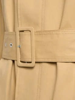 Trench in tela di cotone con cintura