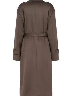 Trench lungo Pembroke in camoscio sintetico