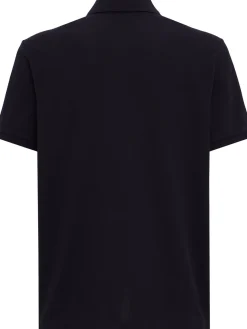Tricolor-Trimmed cotton polo shirt