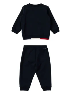 Tricolour cotton tracksuit set