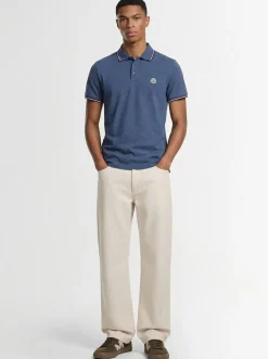 Tricolour-Trimmed cotton polo shirt