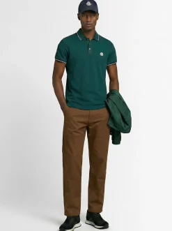 Tricolour-Trimmed cotton polo shirt