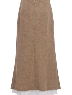 Trionfo linen midi skirt