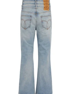 Triple layer flared jeans