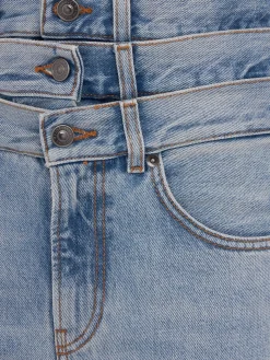 Triple-layer flared jeans