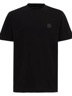 T-shirt a maniche corte in jersey di cotone crepe