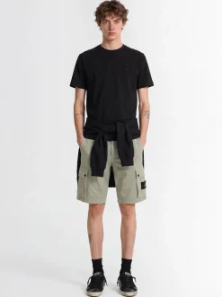 T-shirt a maniche corte in jersey di cotone crepe