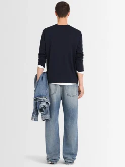 T-shirt a maniche lunghe in jersey di cotone
