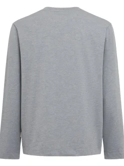 T-shirt a maniche lunghe in jersey di cotone