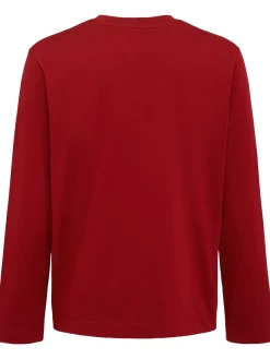 T-shirt a maniche lunghe in jersey di cotone