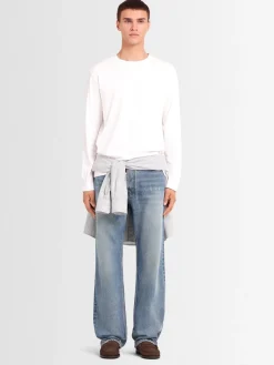 T-shirt a maniche lunghe in jersey di cotone