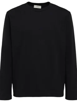 T-shirt a maniche lunghe in jersey di cotone