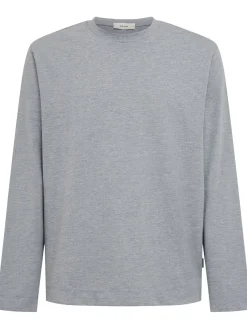 T-shirt a maniche lunghe in jersey di cotone