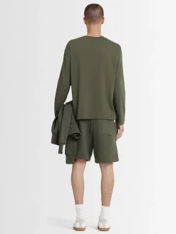 T-shirt a maniche lunghe in jersey di cotone