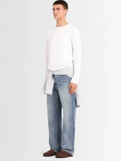 T-shirt a maniche lunghe in jersey di cotone