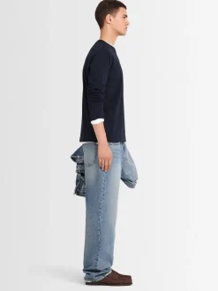 T-shirt a maniche lunghe in jersey di cotone