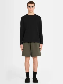T-shirt a maniche lunghe in jersey di cotone