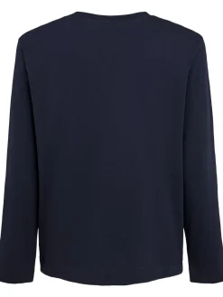 T-shirt a maniche lunghe in jersey di cotone