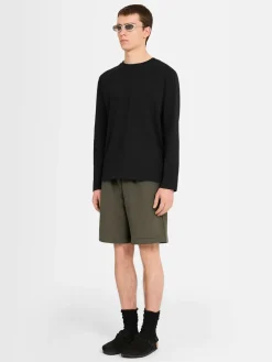 T-shirt a maniche lunghe in jersey di cotone