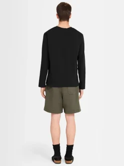 T-shirt a maniche lunghe in jersey di cotone