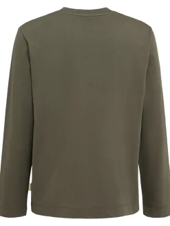 T-shirt a maniche lunghe in jersey di cotone